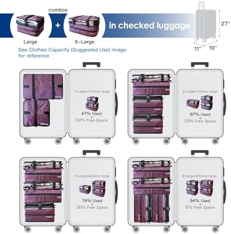 Grand Fusion Stow-N-Go Hanging Travel Shelves, Packing Organizer for Luggage. Carry on Closet for Suitcase. Expandable Packing Cube. Travel Essentials. (Burgundy, XL = (L) 17.7" x (W) 11.8") - Image 4