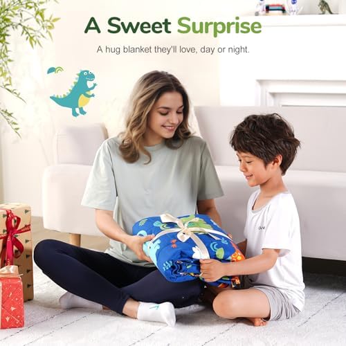 Sivio Weighted Blanket for Sleep, 3lbs, 36 x 48 inches, Blue Dinosaur - Image 5