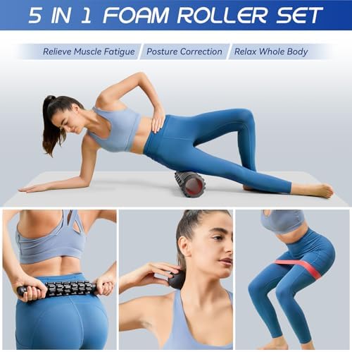 Krightlink 5-in-1 18" Foam Roller Set for Deep Muscle Massage Release - Image 6