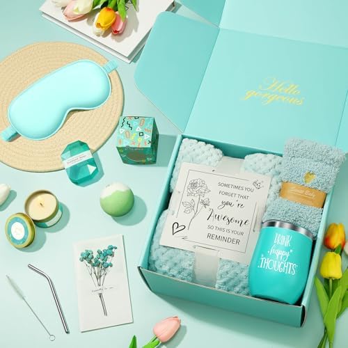 Happy Birthday Gifts for Women Mom Her Friend Sister Wife Grandma, Self Care Gift Get Well Relaxing Spa Gift Basket Set - Image 2