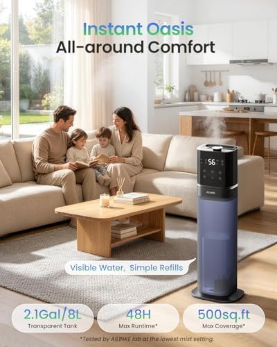 Humidifiers for Bedroom 2.1Gal/8L, Smart Humidifier for Large Room - Image 2