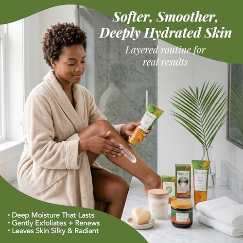 Saavy Naturals 9-Piece Spa Gift Set – Body Wash, Scrub & More – Plant-based Ingredients, Luxurious Spa Gift Basket for Women & Men –Mothers Day Gifts – Tropical Coconut - Image 4