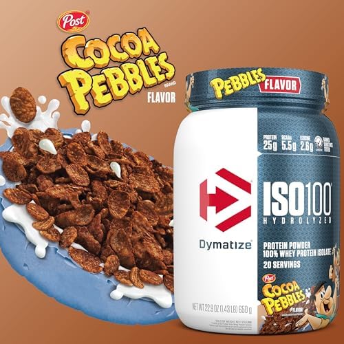 Dymatize ISO100 Protein Powder, 100% Whey Isolate, Cocoa Pebbles - Image 3