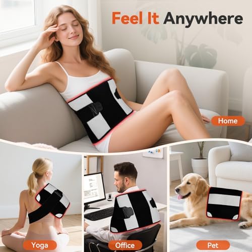 Red Light Therapy Mat for Body 24"x12" with 242 LEDs (726 Chips), 660nm Red and 850nm Near Infrared Light Therapy Pad, 3 Modes, 5 Brightness Levels for Back Waist Legs Abdomen Knee Shoulders - Image 3