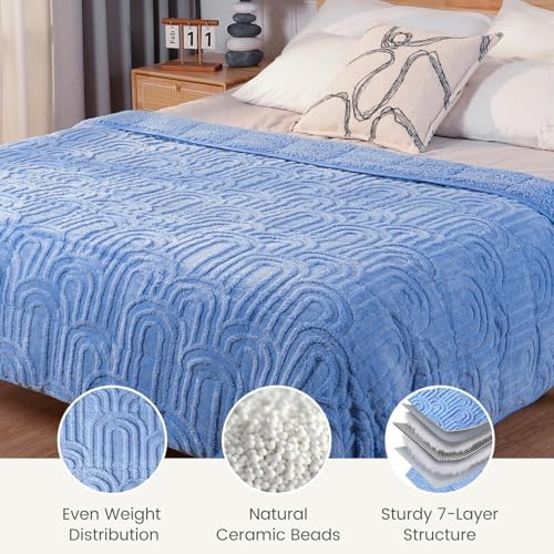 Sherpa Fleece Weighted Blanket for Adults, Dual Sided Soft, 60"x80" 15lbs - Image 5