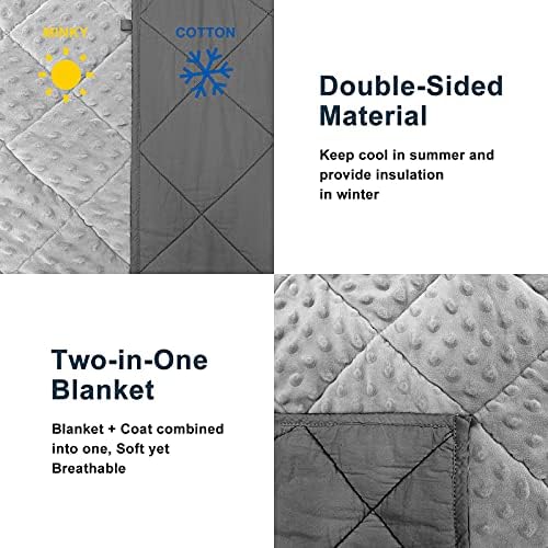 MAXTID Weighted Blanket for Kids, 4lbs Grey 36x48 inches, Reversible Heavy - Image 4
