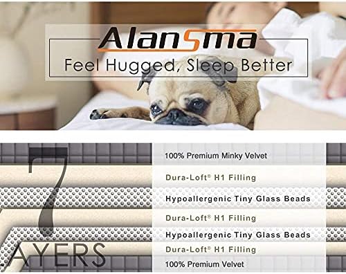 ALANSMA Reversible Weighted Blanket for All Season, Luxury Velvet, Warm and Cool, Adult 20Lb Yellow Weighted Blanket, Enjoy Sleeping Anywhere(Light Yellow,60"x80" 20lbs) - Image 5