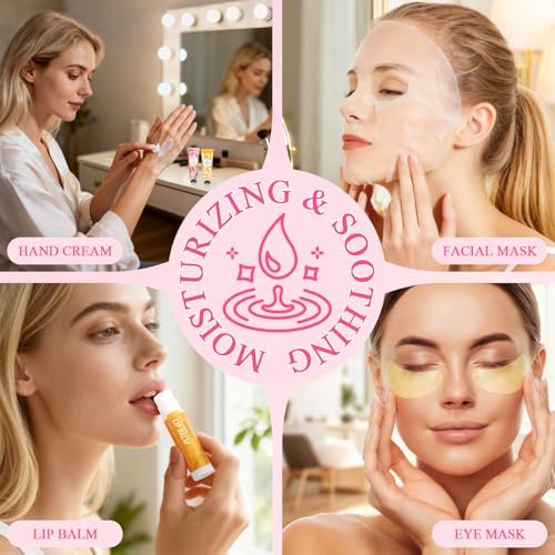 72 Pcs Bulk Gifts For Women, Bulk Facial Mask, Lip Balms, Hand Creams & Under Eye Patches, Spa Party Supplies,Party Favors For Bridal Wedding, Baby Shower,Sleepover Party, Christmas Stocking Stuffers - Image 5