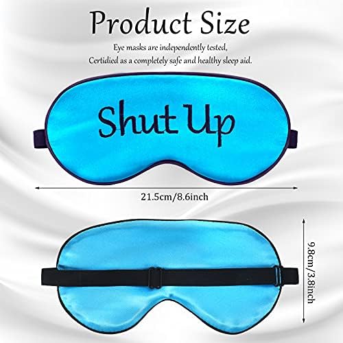 4 Pack Funny Eye Mask for Sleeping Blackout, Black, Blue, Pink, Gold - Image 3