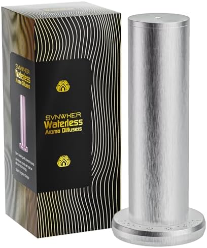 Waterless Essential Oil Diffuser,Aromatherapy Diffusers,Scent Diffusers for Home,Large Room, Hotel Scent Diffuser, 1000sq.ft, Aroma Diffusers (Silver) by Unknown