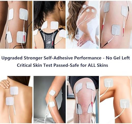 TENS Unit Pads 2"X4" 20Pcs, Large TENS Unit Replacement Pads, Stronger Self-Adhesive Electrode Patches Pads, Latex-Free Thicken Reusable Electrode Compatible with TENS 7000, AUVON, Nicwell Tens Unit - Image 3