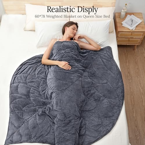 Weighted Blanket for Adults, 10 lbs, 60" x 78" washable Blankets, Gray - Image 3