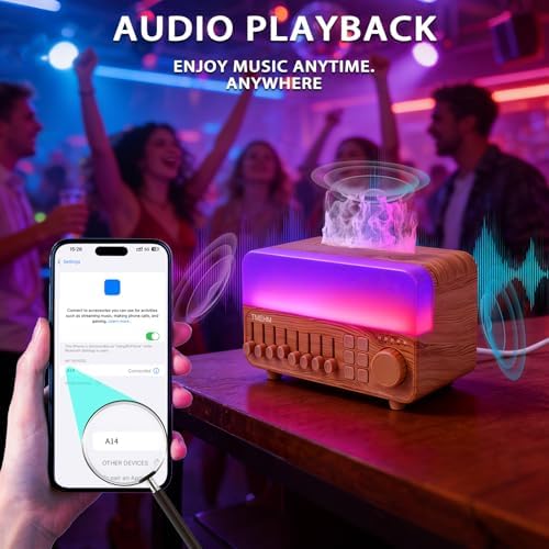 TMEHM 4-in-1 Flame Essential Oil Diffuser with White Noise Machine - Image 5