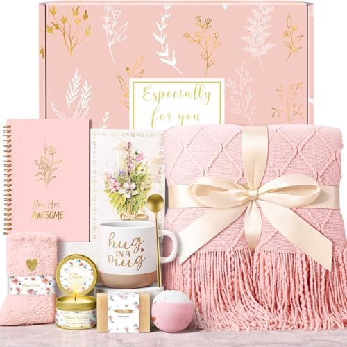 Wasocol Birthday Gifts for Women Self Care Gift Basket, Get Well Relaxing Spa Gift Baskets for Women, Unique Inspirational Gifts for Mom Wife Grandma Sister Friend Her by Wasocol