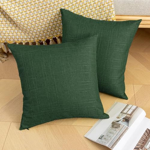 Kevin Textile Outdoor Waterproof 16”x16” Pillow Covers 2 Pack, Army Green - Image 4