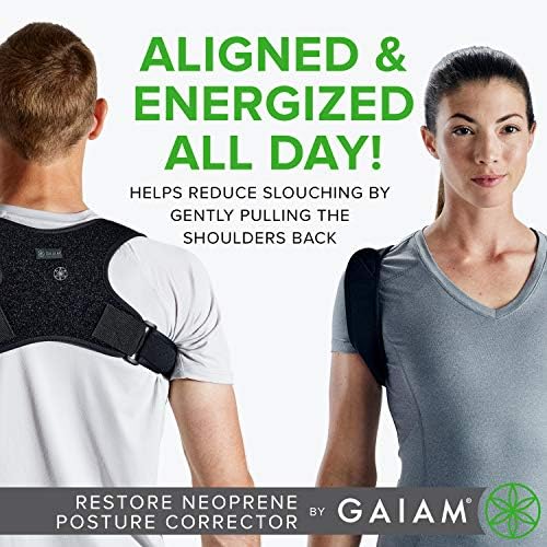 Gaiam Restore Posture Corrector for Women & Men - Back Straightener Adjustable Straps Compact Brace Support for Clavicle, Neck, Shoulder, Invisible Pain Relief - Image 2