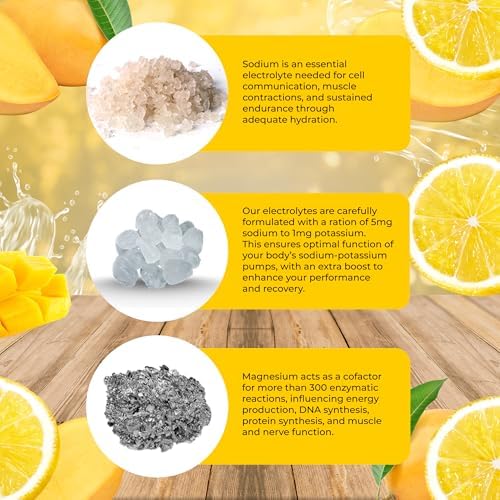 Santa Cruz Paleo Electrolyte Powder, Mango Lemonade, Sugar Free Hydration Drink Mix with Himalayan Pink Salt, Sea Salt, Magnesium Glycinate, Potassium Chloride, Sweetened with Stevia, 30 Servings - Image 4