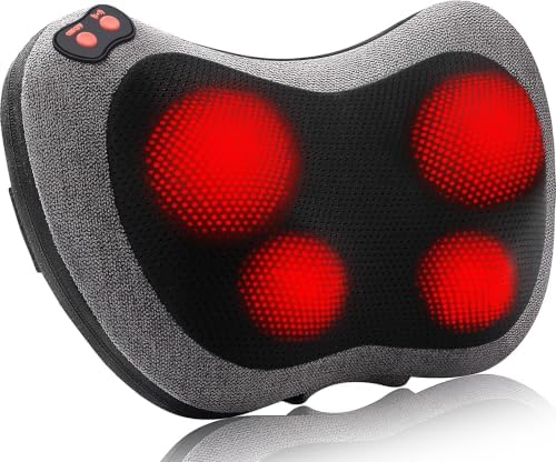 Papillon Back Massager with Heat,Shiatsu Pillow for Body Pain Relief Gray by Papillon