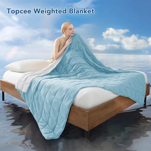 Topcee Weighted Blanket for Adults (15lbs 48"x72"), Minky Dots Heavy Blanket for Woman, Man Sleeping, Soft, Cozy and Cooling Weighted Throw Blankets, Machine Washable, Grey - Image 2