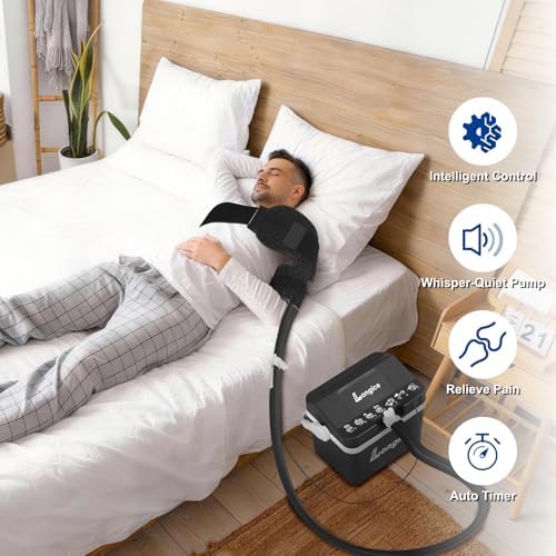 Longice Ice Therapy Machine for Shoulder,Cold Therapy Unit with Programmable Timer,Cold Therapy System with Shoulder Ice Pack,Ice Therapy Machine for Shoulder After Surgery (Black) - Image 3