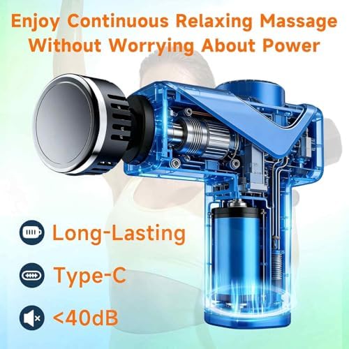 Massage Gun with Heat, Powerful Warming Massage, Home & Travel, - Image 6