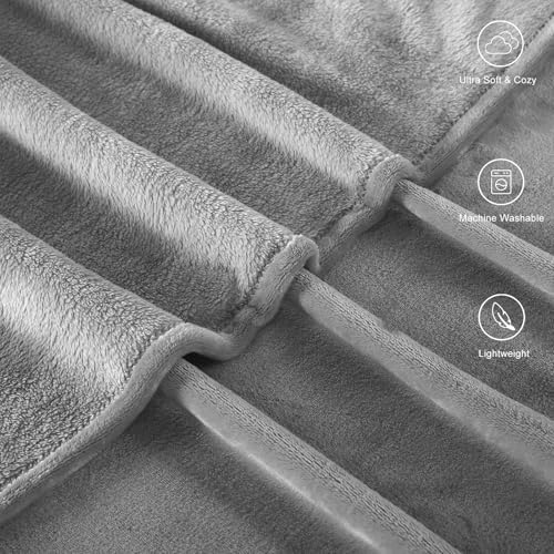TASTHROW Lightgrey Throw Blanket 50x60 Inches - Image 3