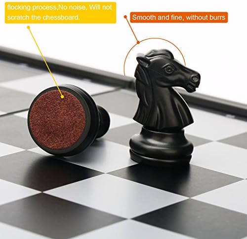 3 in 1 Magnetic Chess Checkers Backgammon Game Set for Kids Adults - Image 5