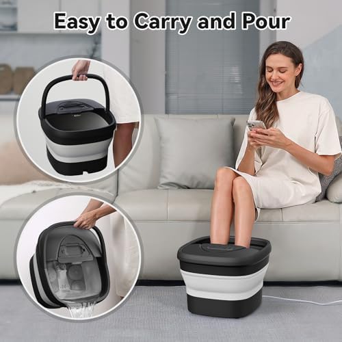 Foot Spa Collapsible, Foot Bath Massager with Heat, Remote, Timer - Image 6