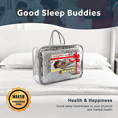 MAXTID Kids Weighted Blanket, 2lbs Grey 36”x48”, Reversible, Gifts for Boy - Image 7