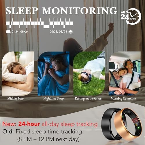 Smart Ring 2.0 for Men Women, Sleep & Fitness Tracker, Rose Gold 8 - Image 4