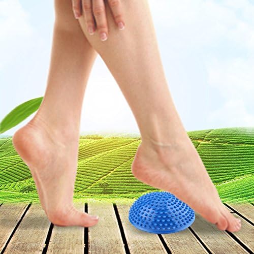 VGEBY1 PVC Semi-Circular Durian Ball Inflatable Half Yoga Balls Massage Point Fitball Exercises Trainer Fitness (Blue) - Image 3