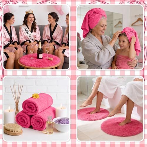 Hunnmingre 18 Pcs Foot Spa Kit for Girls, Rose Red - Image 5