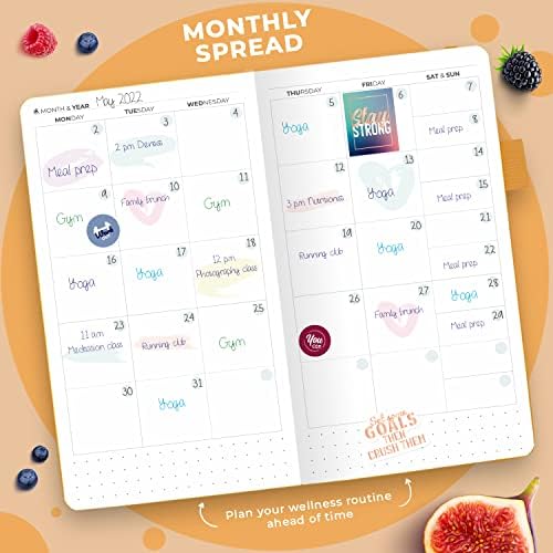 Clever Fox Wellness Planner & Food Journal Small Amber Yellow - Image 5