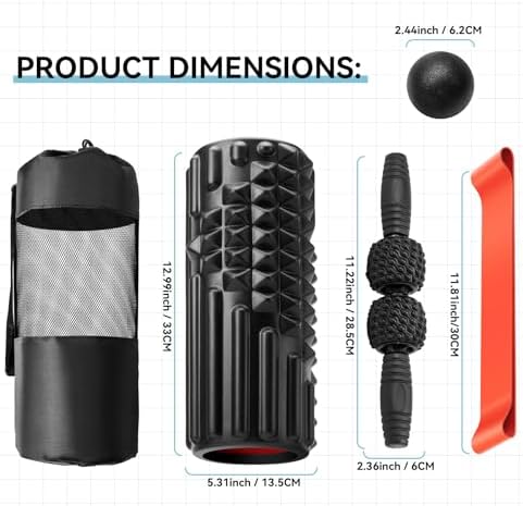 5 in 1 Foam Roller Set, High Density Patented Exercise Roller - Image 2