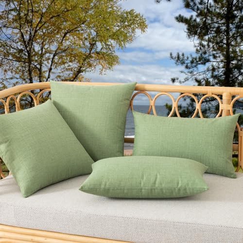 Kevin Textile Outdoor Waterproof 18”x18” Pillow Covers 2 Pack, Sage Green - Image 7