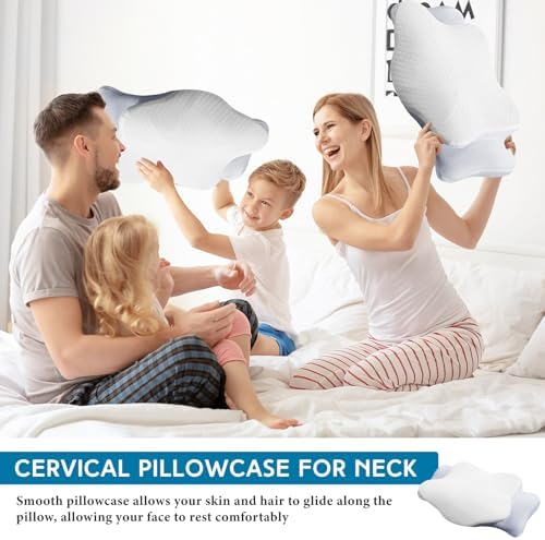 HunnmingRe Pillow Case for Cervical Neck, White, Queen Size - Image 6