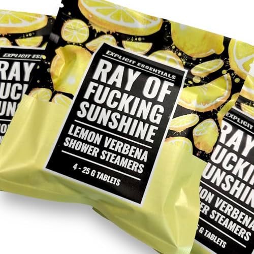 Explicit Essentials Ray of Fucking Sunshine Shower Steamers | Citrus Lemon Verbena Aromatherapy Shower Steamers to Lift Your Mood & Boost Your Day | Funny Self-Care Gift for Women & Men - Image 2