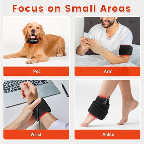 Red Light Therapy Belt for Body, Near Infrared Light Therapy for Face Neck 15W Wearable Red Light Neck Wrap with Timer Belt for Chin Hand Wrist Knee Unisex Gift - Image 3