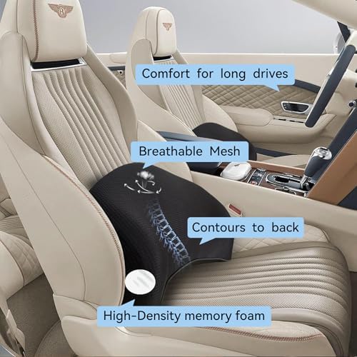 Lumbar Support Pillow for Car, 100% Memory Foam Lumbar Pillow for Car Seat - Image 5