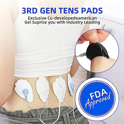 20-Pack TENS/EMS Unit Replacement Pad for More Than 30 Times Use, TEC.BEAN Latex-Free TENS Electrode Pads Set with Upgraded Self-Stick Performance, Compatible with MEDVICE,Belifu EMS Machine - Image 2