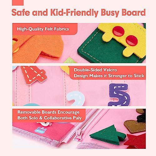 hahaland Busy Board for Toddlers Boys Girls Montessori Toys for 3+ Year Old - Image 5
