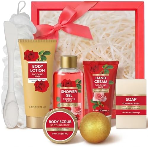Spa Luxetique Gifts for Women 8pcs of Romantic Rose Gift Set for Women Bath and Body Works Gift Set Spa Gift for Womens Birthday Gift for Womens Mom Wife Girlfriend by SPALUXETIQUEWORLD