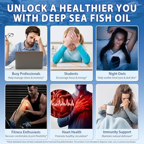 Triple-Strength Omega 3 Fish Oil Supplement 240 Softgels - High Potency EPA & DHA - Supports Brain, Eye, Skin, Joint & Heart Health for Adults - Lemon Flavor, from Sustainably Sourced Fish - Image 4