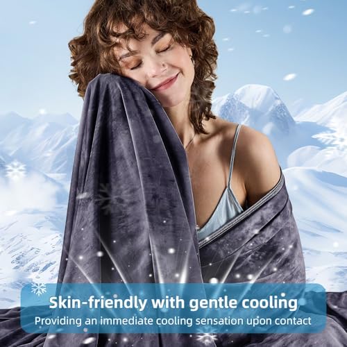 inhand Cooling Blanket Queen Size for Hot Sleepers (90"x90", Black) - Image 3