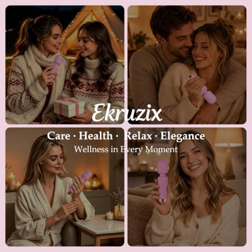 Upgraded Cordless Rechargeable Handheld Massager, 20 Modes 8 Speeds, Premium Silicone Rose Pink Small Mini Massager Tool Device for Stress Away, Hand Held Massage to Relax Full Body Muscle On-the-Go - Image 7
