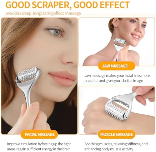 Running man Massage Roller-Deep Tissue Massage Tool for Face,Hand,Neck and Thighs, Acupuncture Roller - Muscle Pain Relief, Face Roller-Skin Care Face Massager Tightens & Tones Skin Appearance - Image 2