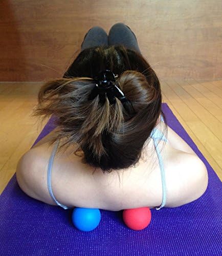 Massage Lacrosse Balls for Myofascial Release, Trigger Point Therapy, Muscle Knots, and Yoga Therapy. Set of 2 Firm Balls (Blue and Red) - Image 3