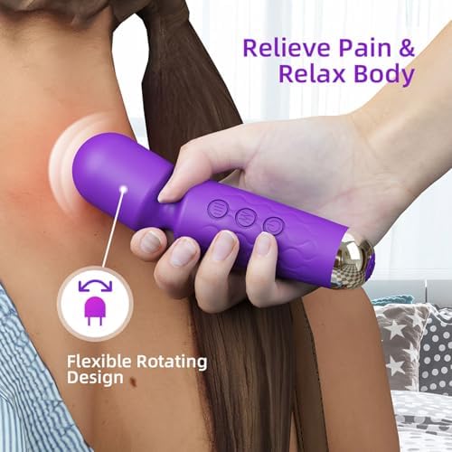 Apowand Mini Personal Massage Small Cordless Handheld Bullet Massager - Powerful - Quiet - Back Legs Hand Pains and Sports Recovery (Purple) - Image 2