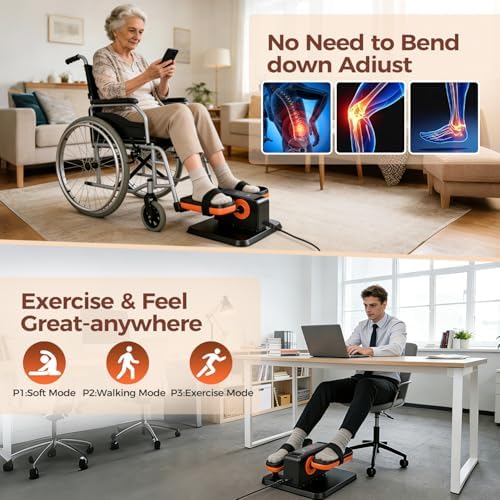 ESL Under Desk Elliptical, Electric Elliptical Leg Exerciser for Seniors - Image 7