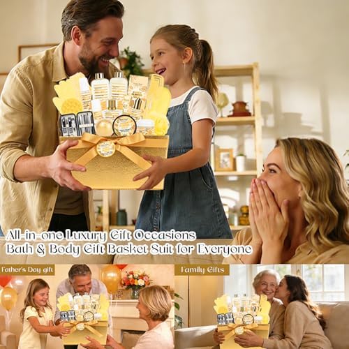 34Pcs Spa Gift Set for Women Men, Honey Almond Milk Bath & Body Gift Basket - Image 3